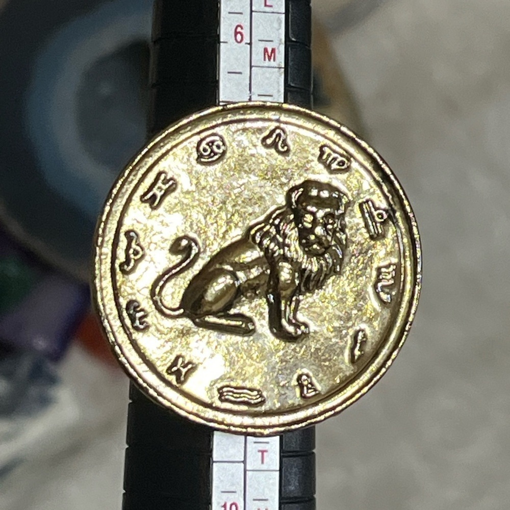 Lion Leo Zodiac Medallion Ring